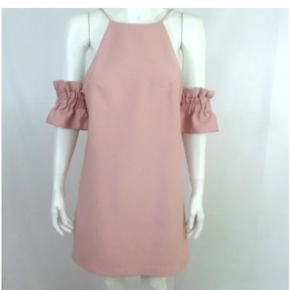 C/MEO Collective Double Take Pink Halter Off Shoulder Mini Dress Sz Small Women - Picture 6 of 9